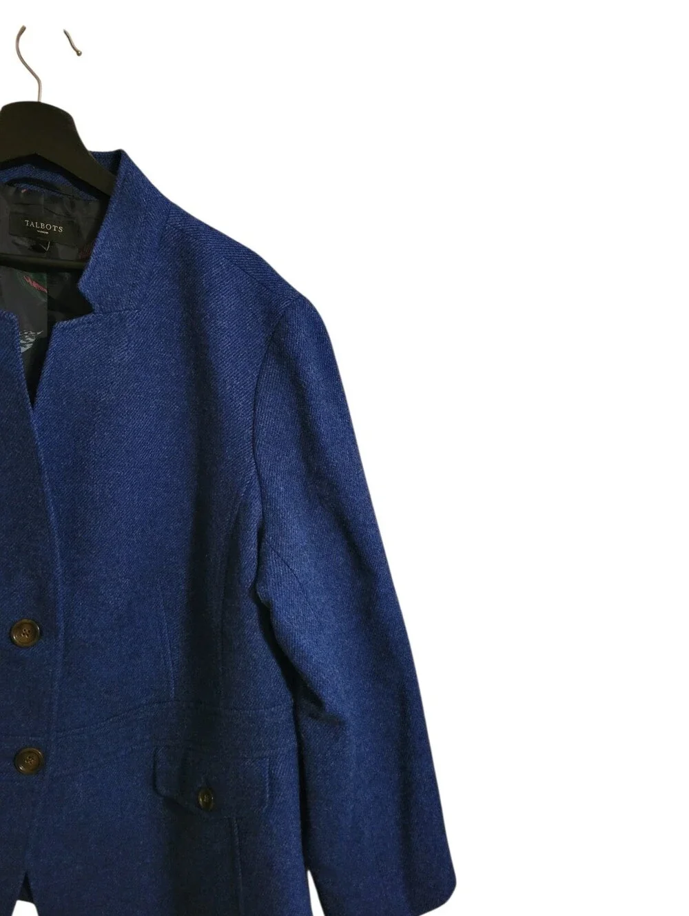 Talbots Blue Wool Blend Blazer Jacket